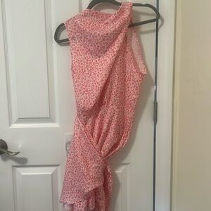 Floral high neck dress